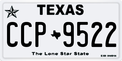 TX license plate CCP9522