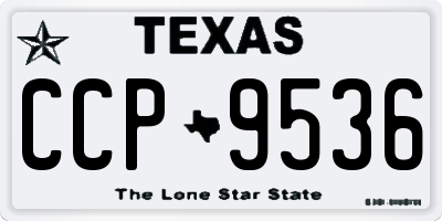 TX license plate CCP9536