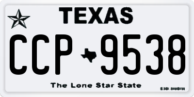 TX license plate CCP9538