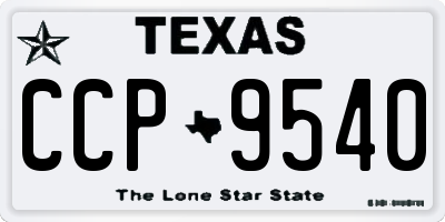 TX license plate CCP9540