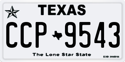 TX license plate CCP9543