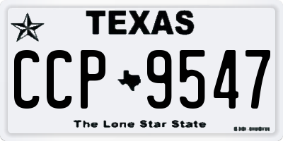 TX license plate CCP9547