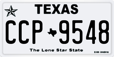 TX license plate CCP9548