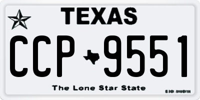 TX license plate CCP9551