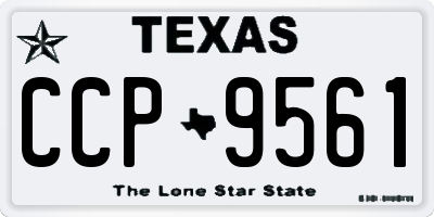 TX license plate CCP9561