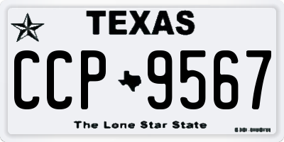 TX license plate CCP9567