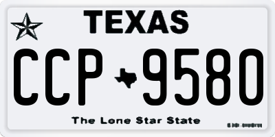TX license plate CCP9580