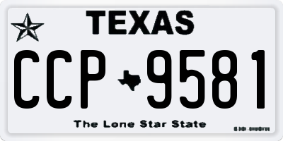 TX license plate CCP9581