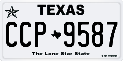 TX license plate CCP9587