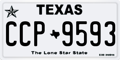 TX license plate CCP9593