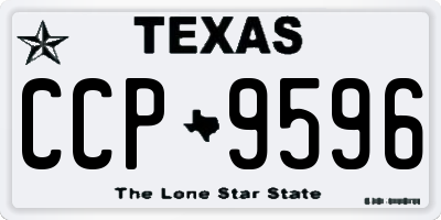 TX license plate CCP9596