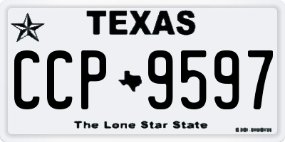 TX license plate CCP9597
