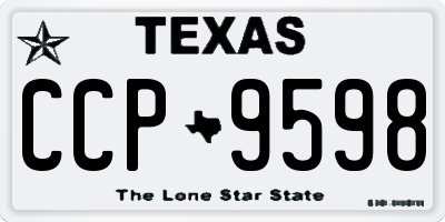 TX license plate CCP9598