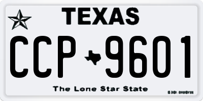 TX license plate CCP9601