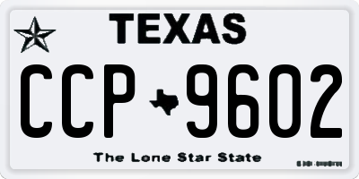 TX license plate CCP9602