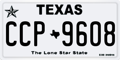 TX license plate CCP9608