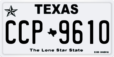 TX license plate CCP9610