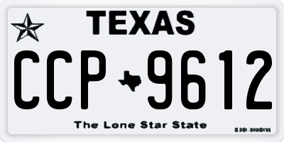 TX license plate CCP9612