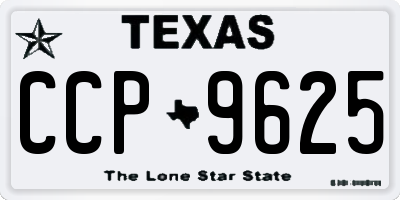 TX license plate CCP9625