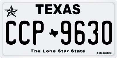 TX license plate CCP9630