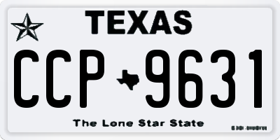 TX license plate CCP9631