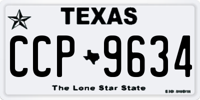 TX license plate CCP9634