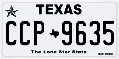 TX license plate CCP9635