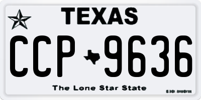 TX license plate CCP9636