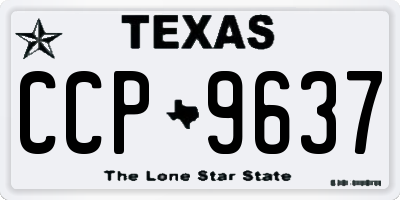 TX license plate CCP9637