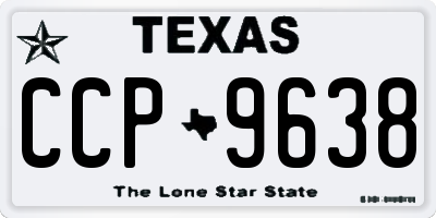 TX license plate CCP9638