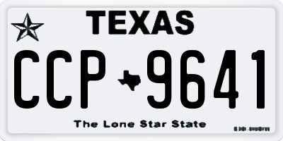 TX license plate CCP9641