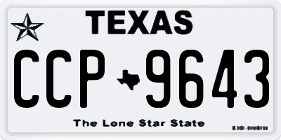 TX license plate CCP9643