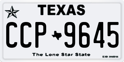 TX license plate CCP9645