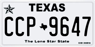 TX license plate CCP9647