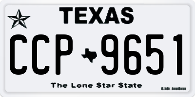 TX license plate CCP9651