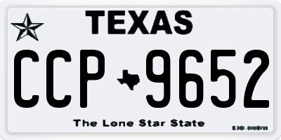 TX license plate CCP9652