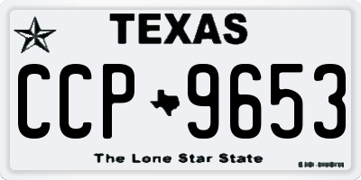 TX license plate CCP9653