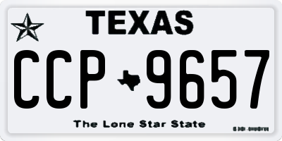 TX license plate CCP9657