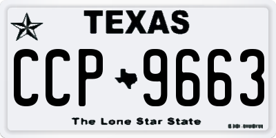 TX license plate CCP9663