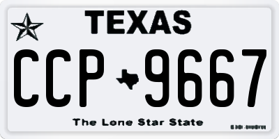 TX license plate CCP9667