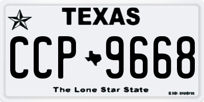 TX license plate CCP9668