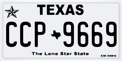 TX license plate CCP9669
