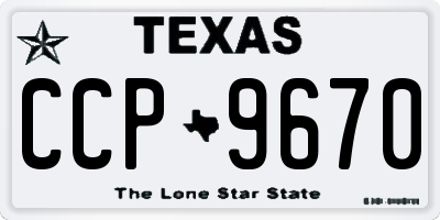 TX license plate CCP9670