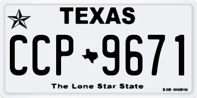 TX license plate CCP9671