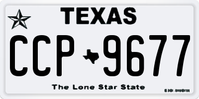 TX license plate CCP9677