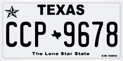 TX license plate CCP9678