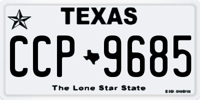 TX license plate CCP9685