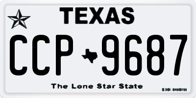 TX license plate CCP9687