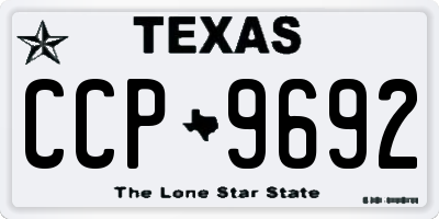 TX license plate CCP9692