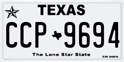 TX license plate CCP9694